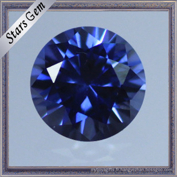 Classique Rond Brillant Cut Lab Corundum Sapphire Gemstone